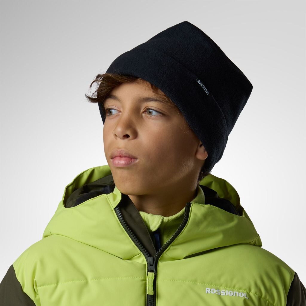 Bonnet Rossignol JR en polaire - Noir